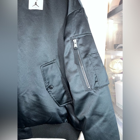 NWT JORDAN Flight Renegade Lost and Found Black Bomber Jacket Sz S - Picture 6 of 14